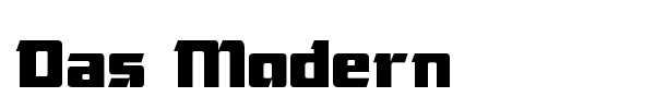 Das Modern font preview